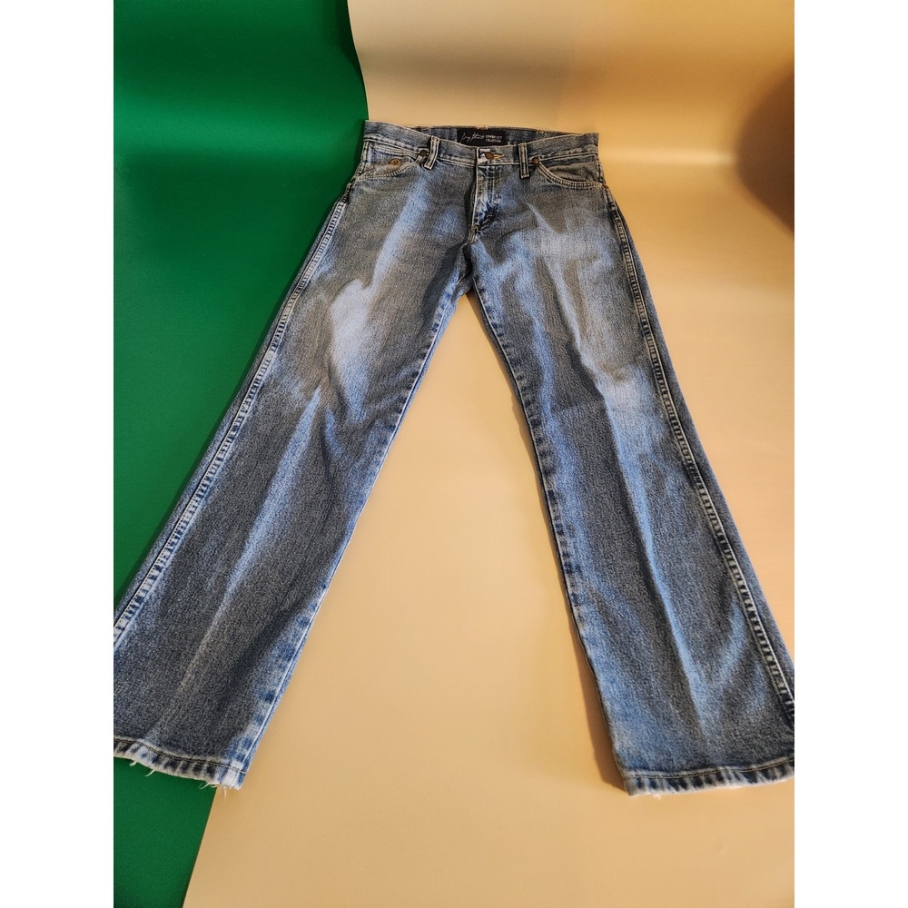 Wrangler Jeans Mens 32x30 Blue George Strait Cowboy Cut Straight Leg Denim